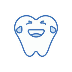 laughing face icon design with white background stock illustration