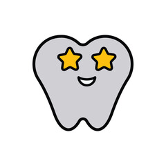 star face icon design with white background stock illustration