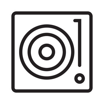Music Vinyl Line Icon