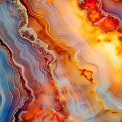 Colorful Onyx stone slab with light light shining through the stone