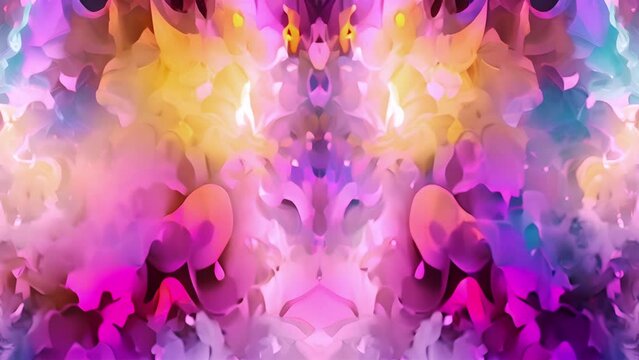 Chacra energy effect purple background. Blur color neon glow abstract background. Vibrant spectrum. Defocused pink purple blue gradient light flare leak smooth texture with copy space. Meditation 