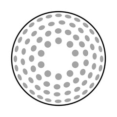 Golf and grass hockey game ball line icon. Vector illustration