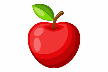 red-apple-on-white-background 