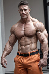 Fototapeta na wymiar Powerful Images of Muscular Men to Get Your Heart Racing