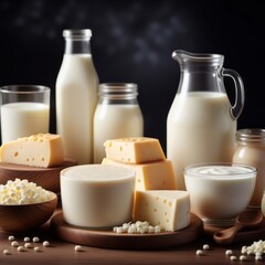 Assorted Cheese Varieties on a Table