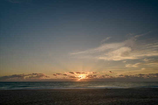 sunrise over the ocean
