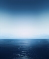 Obraz premium Vast, tranquil ocean, serene blue hues. 
