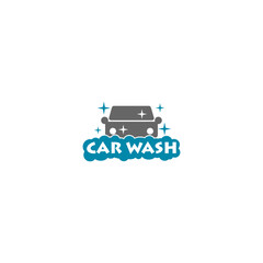 Logo design car wash isolated on white background