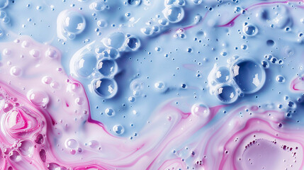 water background with abstract liquid paint in purple.