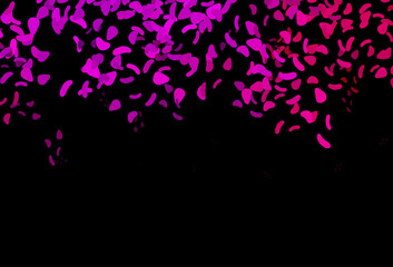 Dark Purple, Pink vector pattern with chaotic shapes.