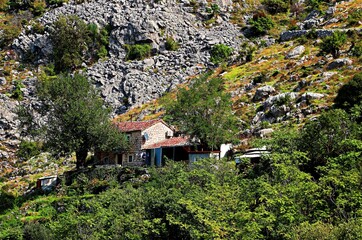Residential building on a mountain slope in Montenegro, Kotor