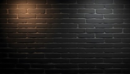  Black Brick Wall Texture Background. Room with Dark Brick Wall