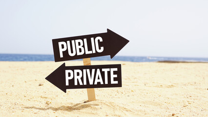 Private vs public is shown on traffic signs