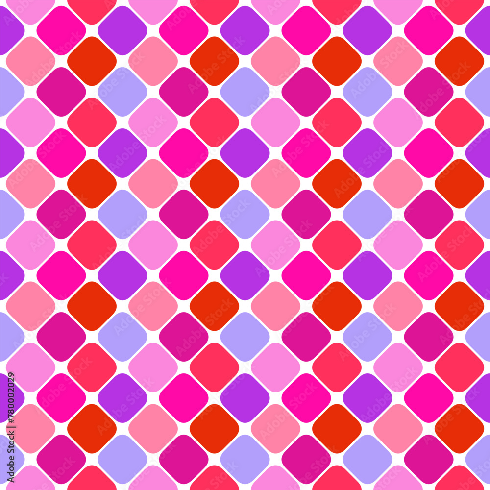 Poster Seamless abstract square pattern background design - repeating vector illustration