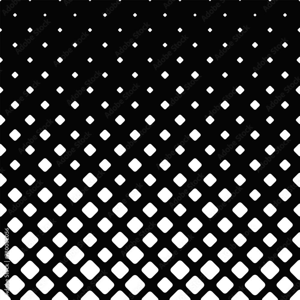 Poster geometrical abstract diagonal square pattern background - black and white vector graphic design from