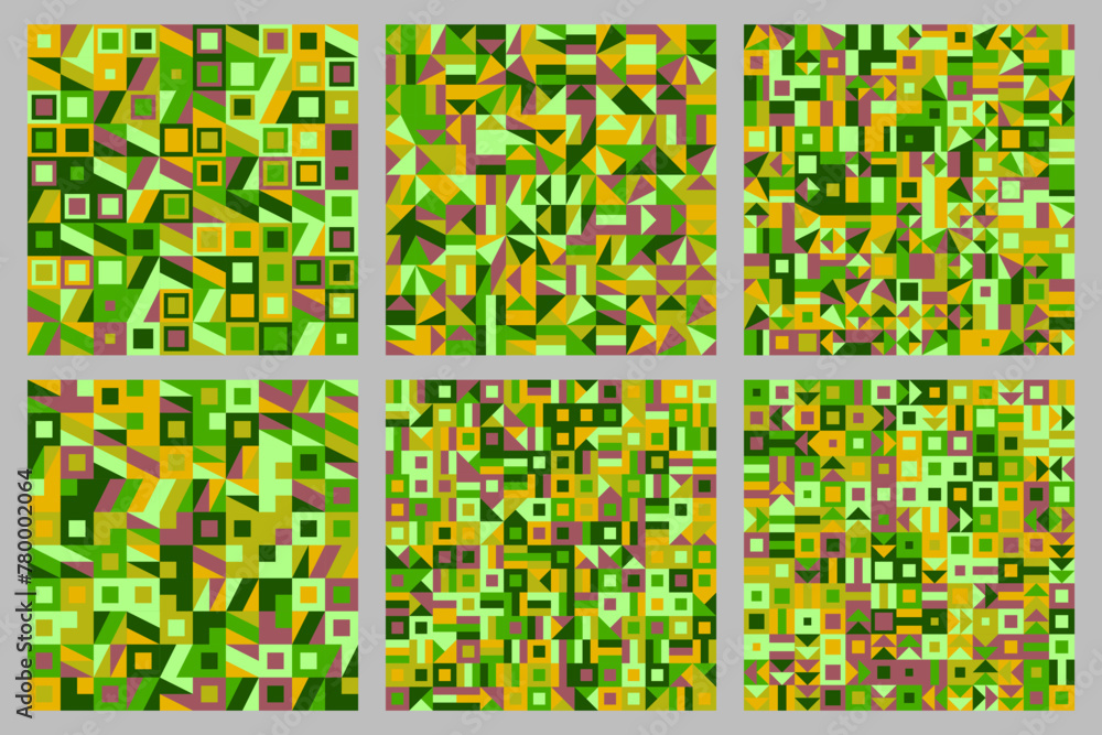 Poster geometrical mosaic pattern background collection - abstract vector graphic