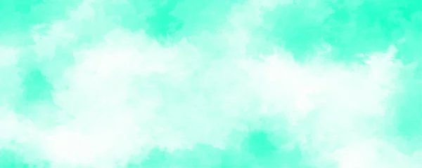 Papier Peint photo Lavable Corail vert Romantic summer mint skies with white clouds background. Mint and white background with cloud grunge texture. Cloudy in sunshine, calm bright winter air background, mint sky with fluffy sky.