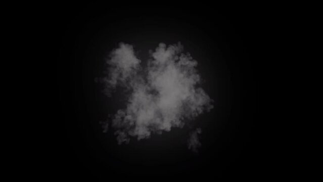 Visual Animation Effect of Fire Elements exploding to form a cloud of smoke