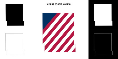 Griggs County (North Dakota) outline map set