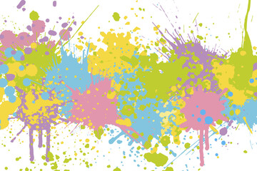 Beautiful banner with bright colorful splash blots. Background for text. Vector illustration