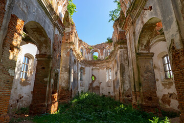 Ruins of the Dominican monastery, Church of the Virgin Mary in the village of Smolany, Belarus