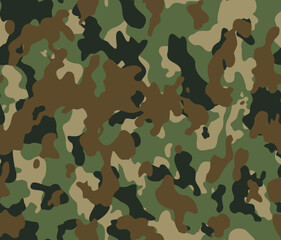 Fototapeta premium Army camouflage pattern military uniform, modern green brown background
