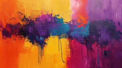 A vibrant and surreal world map in shades of purple with abstract background in Vermilion, Celadon, Medium Champagne, and Honey Yellow. Minimalistic with negative space.