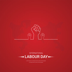 International labor day creative social media poste and text vector illustration  design template