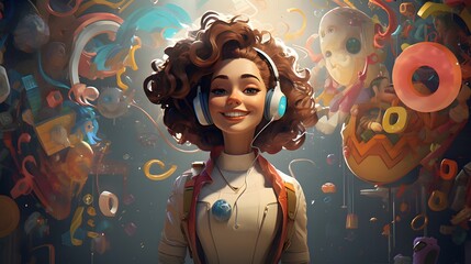 Develop a crismis card exchange among AI-generated characters, showcasing artistically designed...