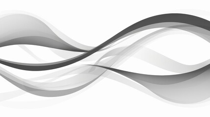 Abstract wavy design in grayscale on white background.