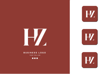 HZ, ZH, H, Z, Abstract Letters Logo monogram