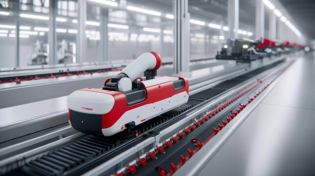 a robot on a conveyor belt