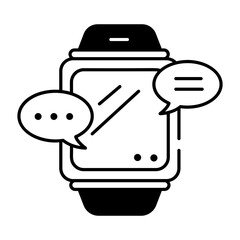  Digital Watches Linear Icons