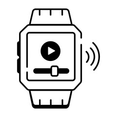  Smartwatch Features Linear Icons