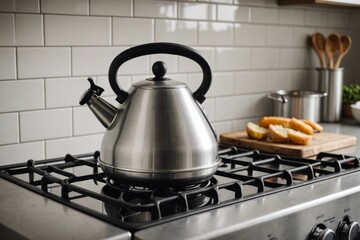 A kettle on a stove