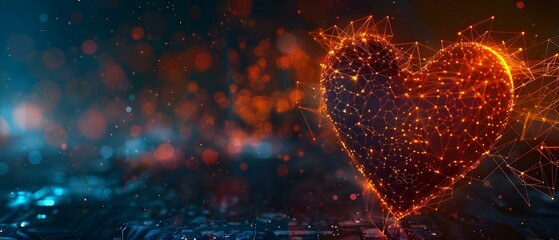 AI's Emotional Core: A Minimalist Symphony. Concept Minimalist Music, Emotional AI, Digital Symphony, AI Creativity, Emotional Core - obrazy, fototapety, plakaty