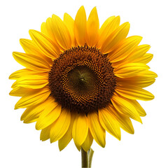 Fototapeta premium Sun flower isolated on transparent background