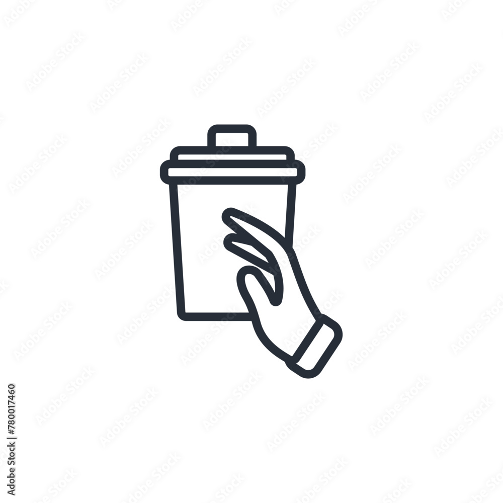 Poster delete icon. vector.editable stroke.linear style sign for use web design,logo.symbol illustration.