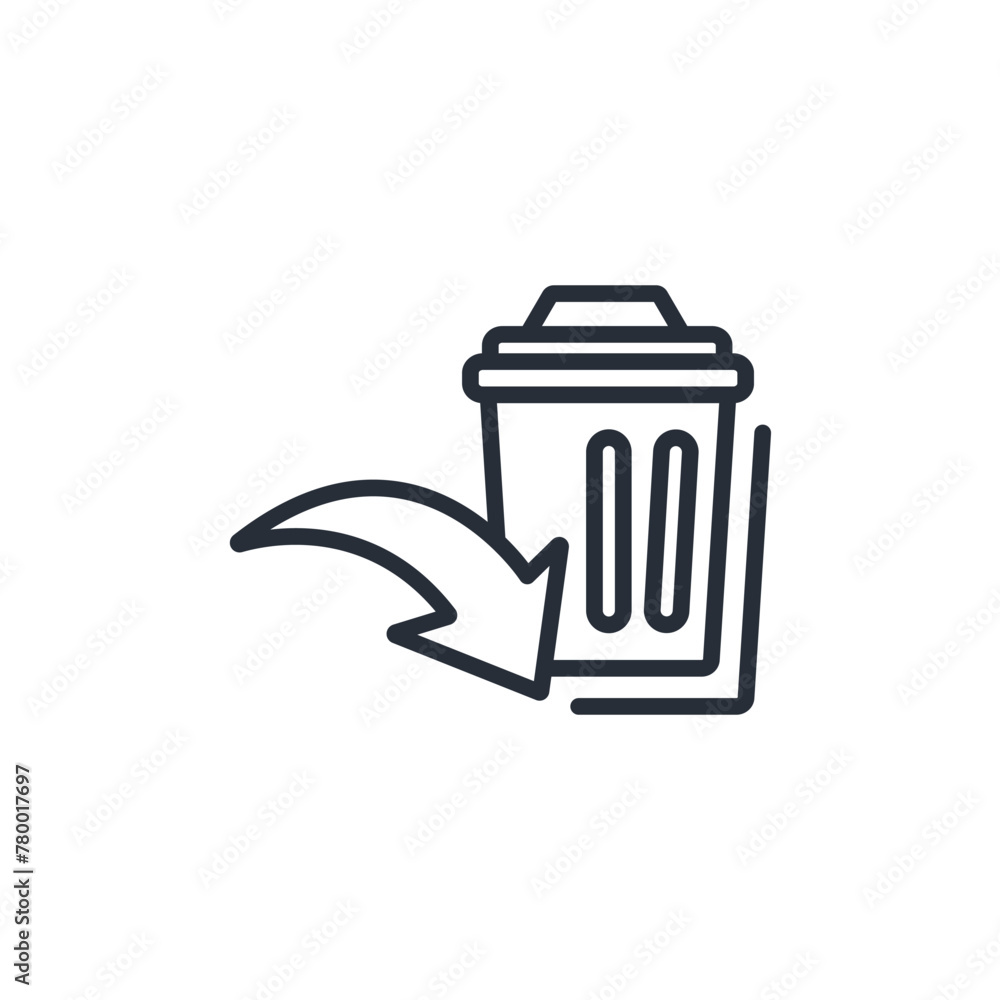 Poster deleting icon. vector.editable stroke.linear style sign for use web design,logo.symbol illustration.