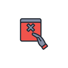 delete button icon. vector.Editable stroke.linear style sign for use web design,logo.Symbol illustration.