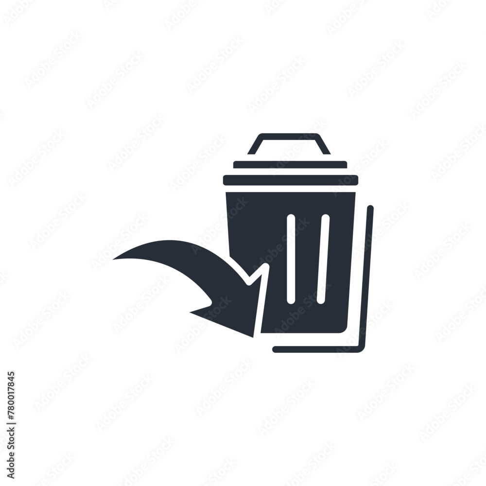 Poster deleting icon. vector.editable stroke.linear style sign for use web design,logo.symbol illustration.