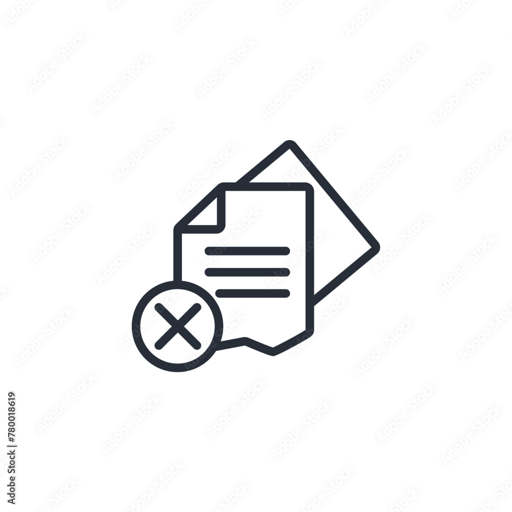 Poster eliminate icon. vector.editable stroke.linear style sign for use web design,logo.symbol illustration