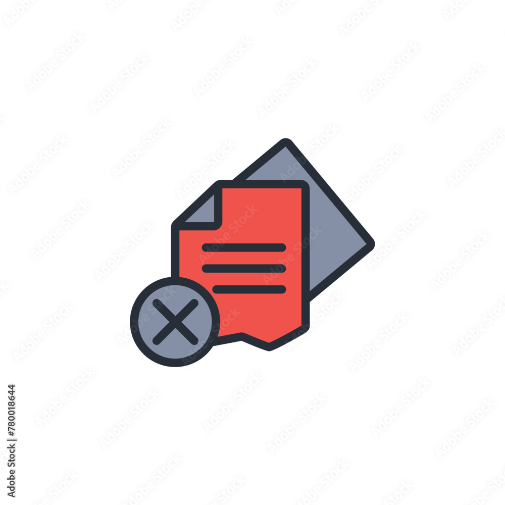 Poster eliminate icon. vector.editable stroke.linear style sign for use web design,logo.symbol illustration
