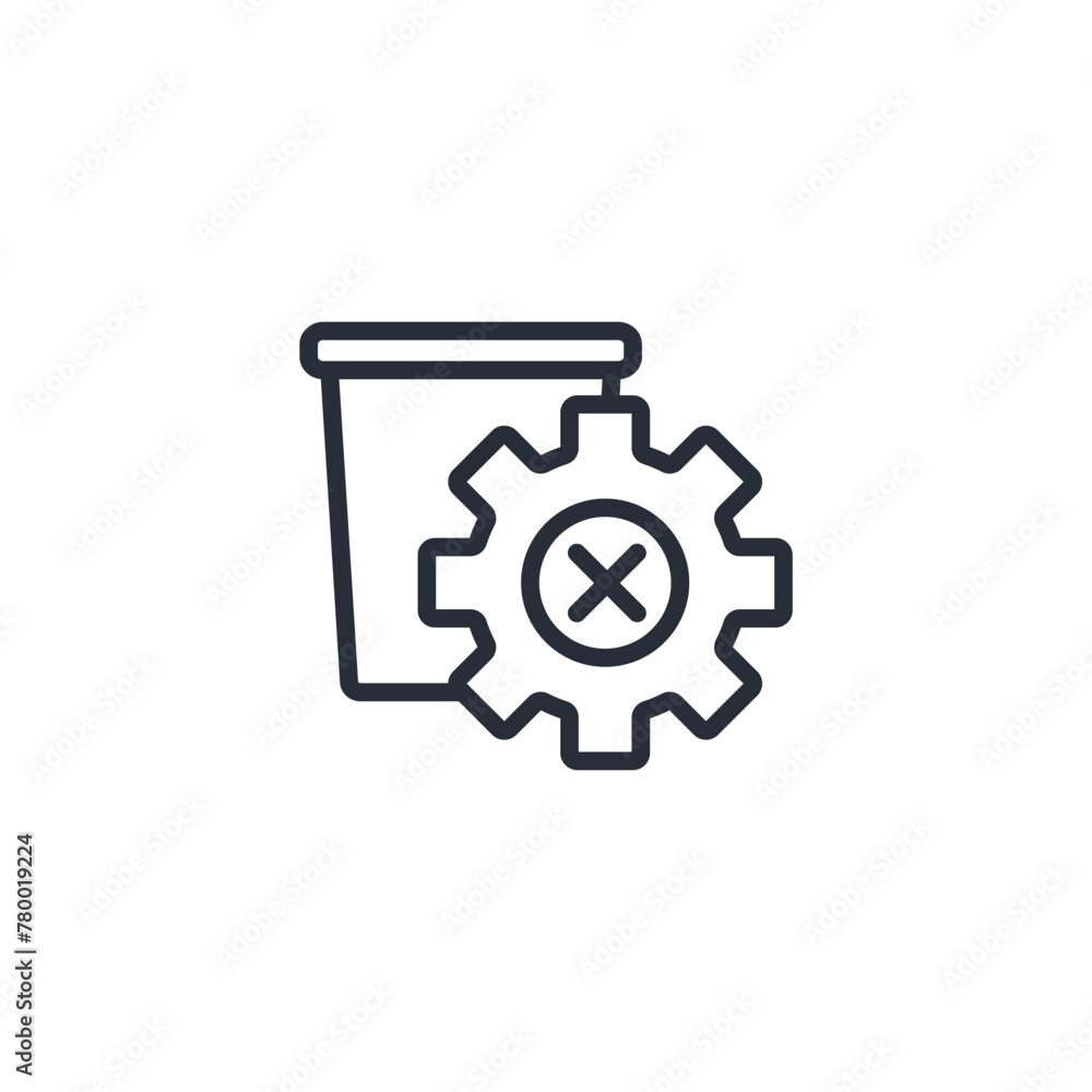 Poster error icon. vector.editable stroke.linear style sign for use web design,logo.symbol illustration.