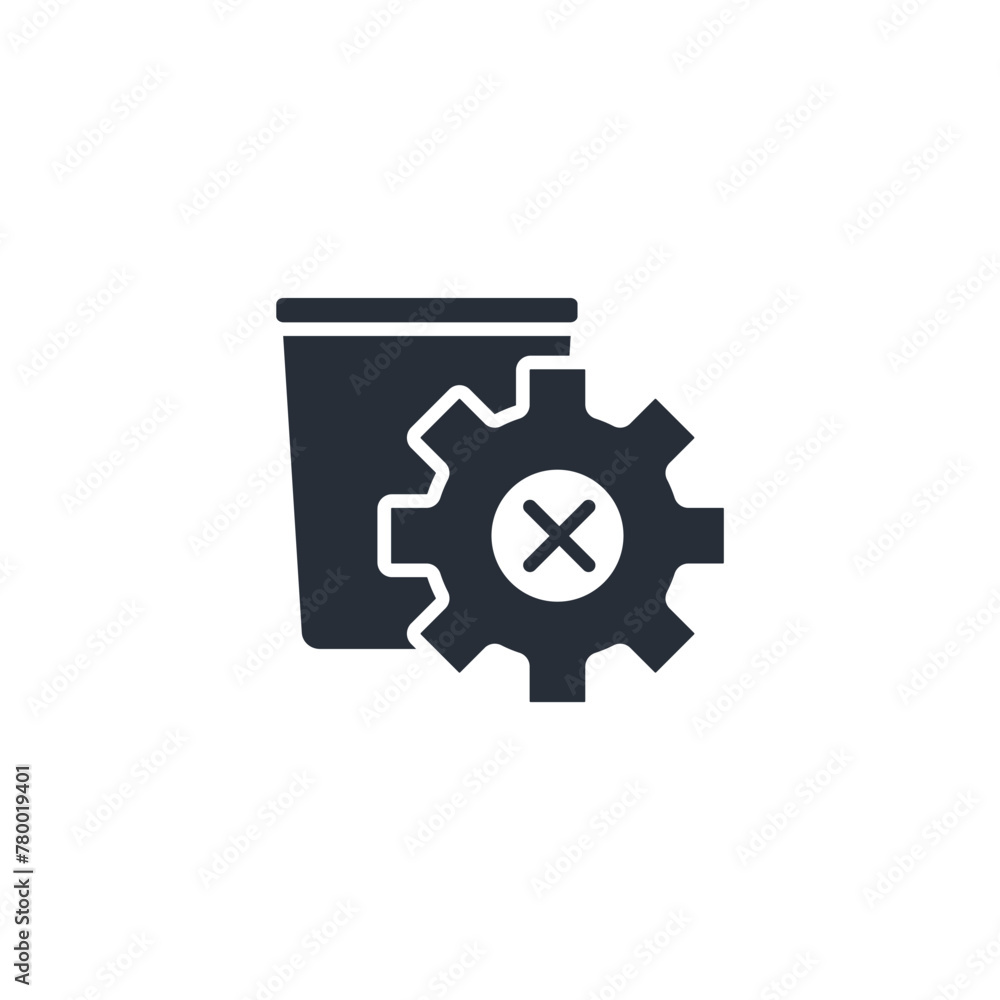 Poster error icon. vector.editable stroke.linear style sign for use web design,logo.symbol illustration.
