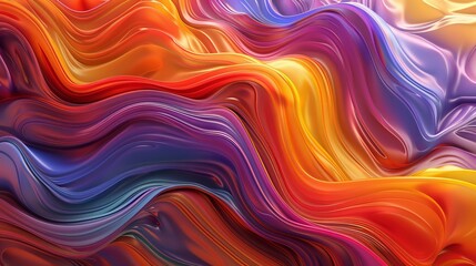 Vivid digital creation with fluid textures and dynamic colors, embodying modern abstract and wave patterns