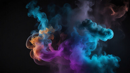 Fototapeta na wymiar A Smoke Mesmerizing Interplay of Color and Form