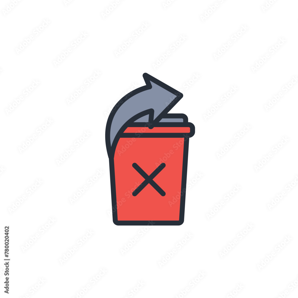 Poster remove icon. vector.editable stroke.linear style sign for use web design,logo.symbol illustration.