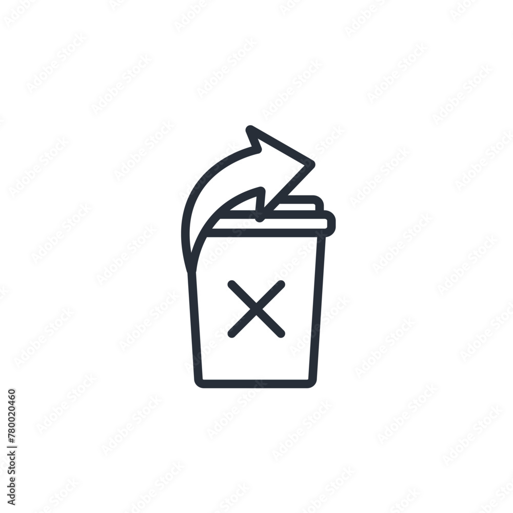 Poster remove icon. vector.editable stroke.linear style sign for use web design,logo.symbol illustration.