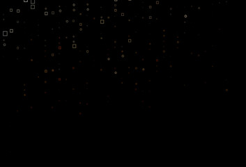 Light Orange vector pattern with crystals, rectangles.